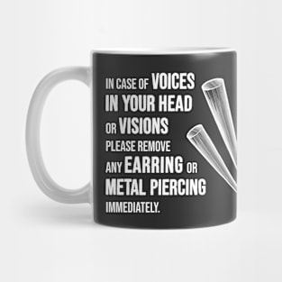 Pierced By Metal - white Mug